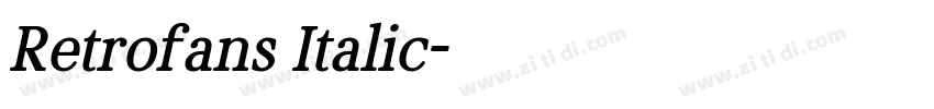 Retrofans Italic字体转换